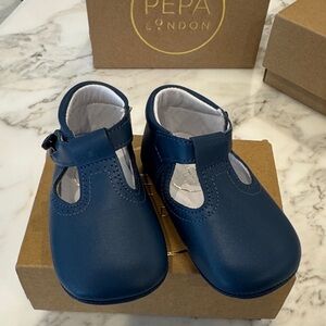 Pepa London Navy Kids Dress Shoes
